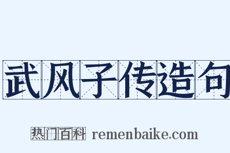 武风子传造句是什么意思的图片